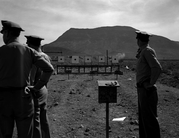 Photograph of target practice at Basic Magnesium, Inc.