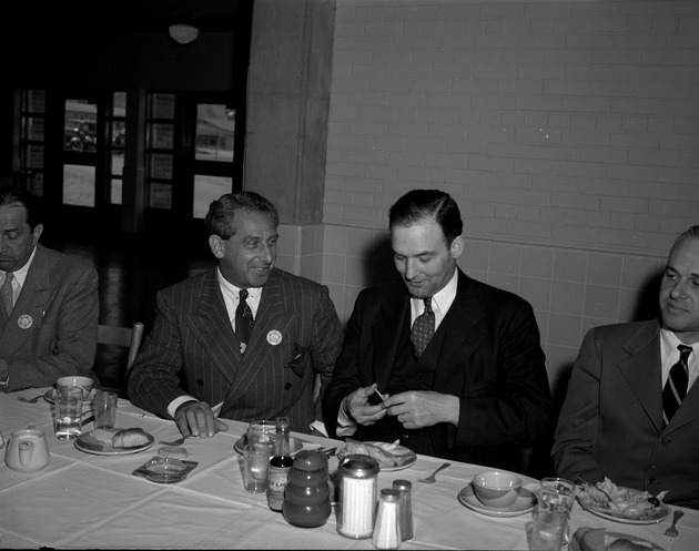 Photograph of Alexander de Seversky and L. Welch Pogue at Basic Magnesium, Inc.