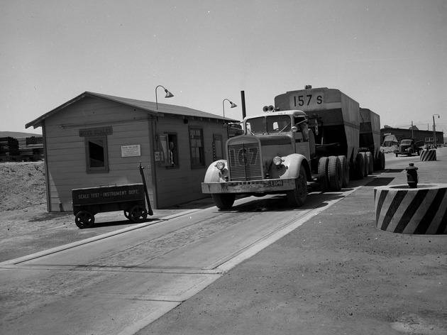 Photograph of a Wells truck at Basic Magnesium, Inc.