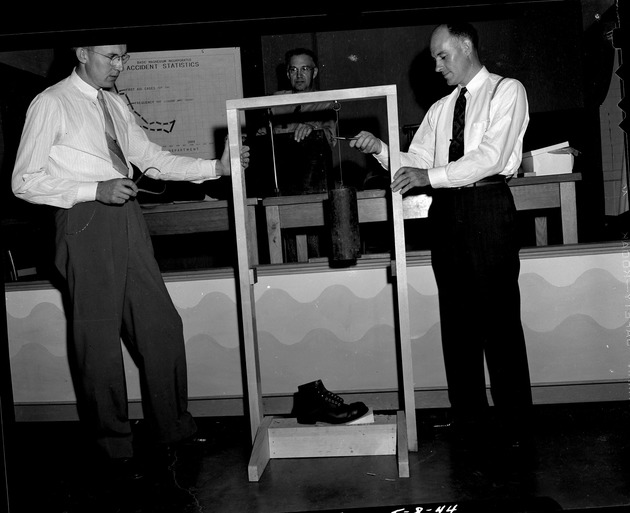 Photograph of a safety meeting at Basic Magnesium, Inc.