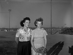 Photograph of Rose Piscevich and Nig Ladner, softball team members