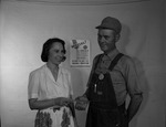 Photograph of Bertha Gannon and John Sharp at Basic Magnesium, Inc.