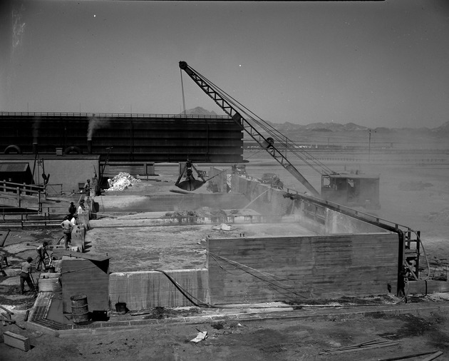 Photograph of the desert dross leaching process