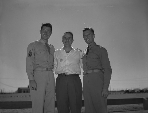 Photograph of Russell Miller and sons at Basic Magnesium, Inc.