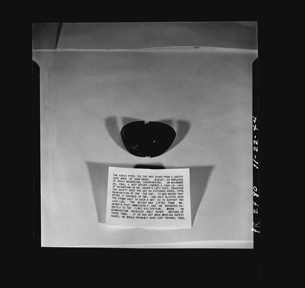 Photograph of a safety warning at Basic Magnesium, Inc.
