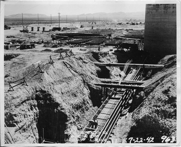 Photograph of ongoing construction at Basic Magnesium, Inc.