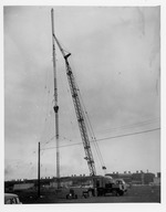 Photograph of KBMI radio station equipment installation, Henderson, March 1, 1954