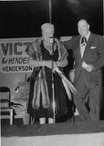 Photograph of Sophie Tucker and Abe Schiller at the fundraiser for the Youth Center in Henderson, June 15, 1954