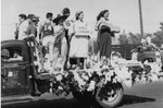 Photograph of the Girls League float in the Industrial Days parade, Henderson, May 7, 1955
