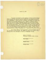 1957-01-09 - Letter from the HDPL Board of Trustees regarding Gordon McCaw