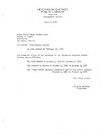 1957-03-03 - Letter from HDPL Library to County Clerk