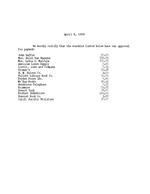 1958-04-08 - List of invoices to be paid