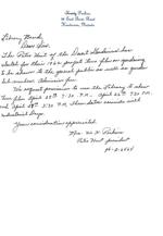1962-03-22 - Letter from Kristy Perkins to HDPL Board of Trustees