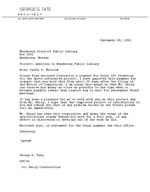 1962-09-28 - Letter from George Tate to HDPL