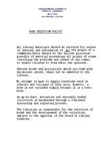 1969-01-01 - Book selection policy