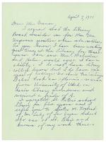1971-04-07 - Letter from Modelle Carter to Ralph E. Cramer