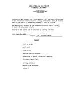 1982-07-30 - Library board meeting agenda