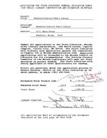 1986-02-10 - Application for state-supported general obligation bonds for public library construction and expansion in Nevada