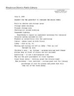 1986-07-08 - Request to the architect
