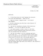 1986-10-24 - List of questions regarding bids