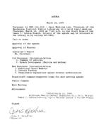 1999-03-12 - Library board meeting agenda