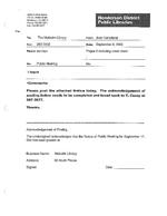 2000-09-08 - Fax cover letter and acknowledgements of posting