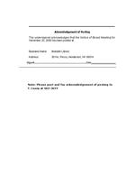 2000-11-10 - Acknowledgements of posting