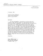 1985-10-03 - Letter from Dorothy A. Vondenbrink to HDPL