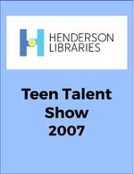 Henderson Libraries' 2nd Annual Teen Talent Show, Raven Frazier sings"The Star-Spangled Banner", 2007