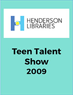 Henderson Libraries' 4th Annual Teen Talent Show, High School, Melanie Chambers plays and sings "Taylor the Latte Boy", 2009