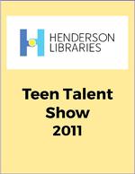 Henderson Libraries' 6th Annual Teen Talent Show, High School, Carly Presher sings and Dean Balan plays "Gimme Gimme", 2011