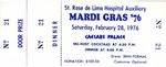 Mardi Gras 1976, $100 ticket