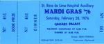 Mardi Gras 1976, $25 ticket