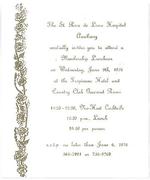 Luncheon invitation to St. Rose de Lima Hospital Auxiliary members, June 1976