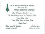 Invitation to the St. Rose de Lima Hospital Auxiliary's annual Christmas luncheon, December 1976
