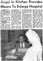 Newspaper article about angel bread, 1957