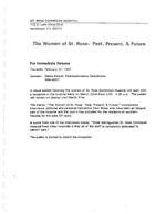 Press release announcing the "Women of St. Rose" reception and exhibit, February 27, 1997