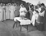 Photograph of the blessing of Rose de Lima Hospital, 1947