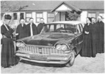 Photograph of a new car at Rose de Lima Hospital, August 15, 1947
