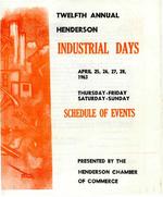 Henderson Industrial Days, 1963 -  Schedule of Events
