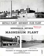 Basic Magnesium Plant - Brochure A "Metals Plant, Refinery, Flux Plant", 1946