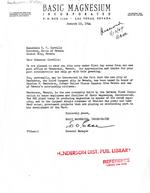 Letter to Governor Carville from F. O. Case, January 13, 1944
