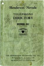Henderson Telephone Directory, 1952