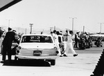 Photograph of police preparing to escort President John F. Kennedy's motorcade, September 28, 1963
