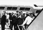 Photograph of President John F. Kennedy's welcoming party at McCarran Airport, September 28, 1963