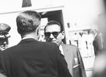 Photograph of Clark County Commissioner Louis F. La Porta welcoming President John F. Kennedy, Henderson,September 28, 1963