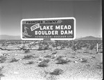 Photograph of a billboard promoting Lake Mead and Boulder Dam, Henderson