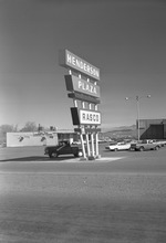 Photograph of the Henderson Plaza sign, Henderson, 1964