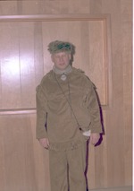 Photograph of Chamber of Commerce president Robert W. "Bob" Woodruff in costume for Industrial Days, Henderson