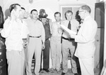 Photograph of the swearing in of Police Chief George Crisler and others, Henderson, circa 1954